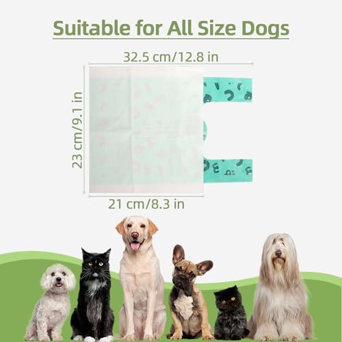 Image of 2-Ply Dog Poop Bags with Paper Towels-50 Pieces-Ultra Thick and Leakproof Pet Waste Pick-up Bags-no more warm & yuck feeling