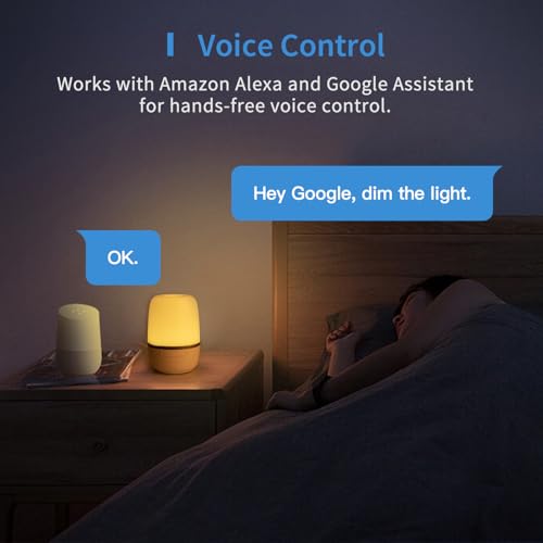 meross Smart Night Light, Compatible with Alexa, Google Assistant, SmartThings, RGBWW Dimmable Alexa Mood Light Voice/Remote Control (2.4GHz Only) - Image 5