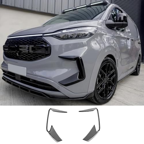 Front Aero Canard Schlaufen in Glänze Schwarz für Ford Transit Custom MK2 Trend&Limited 2024 2025 Ford Transit Custom Zubehör