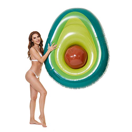 Zoostliss Inflatable Avocado Pool Float - Floatie With Ball Water Fun Large Blow Up Summer Beach Swimming Raft Kids Adults #TOP1