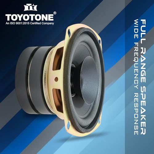 Image of TOYOTONE 3 inch Inch Full-Range Speaker | Dual Cone | 20W Nominal | 40W Max | 4-Ohms | Copper Coil | 53mm Dual Magnet | High Sensitivity | Ideal for Home & Car Audio