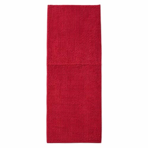 Tapete de Cozinha de Microfibra - Vermelho Antiderrapante 100cm x 40cm