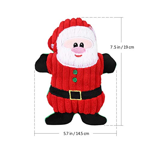 Juguete mordible y sonoro de peluche para perros POPETPOP rojo miniatura 5