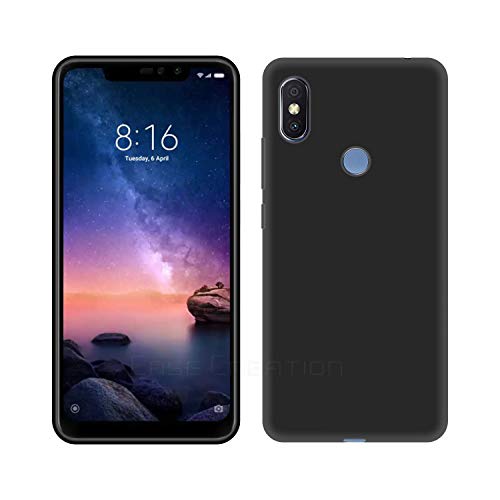 Image of Case Creation Luxurious OG Series for Xiaomi Redmi Note6 Pro Case Cover,Anti-Dirty Slim Case Frosted Matte Cute Candy TPU Raised Bezel (Splash of Color) Back Cover for Redmi Note 6 Pro -Black