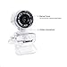Cimkiz USB Webcam for Skype, Manual Focus Built-in MIC PC Camera Plug and Play for Computer Laptop MAC (Transparent)