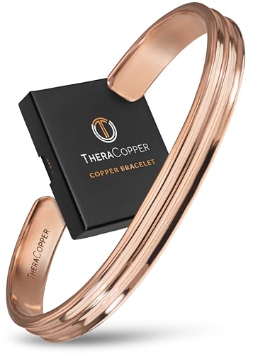 Image of TheraCopper Pure Copper Bracelets for Women & Men, Cuff | 100% Real Copper Bracelet for Men & Women - Raw, Solid & Uncoated, Authentic Tibetan Handmade Jewelry, Adjustable Cuff Bangle