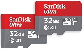 SanDisk Ultra 32 GB microSDHC Memory Card + SD Adapter with A1 App Performance Up to 120 MB/s, Class 10, U1 (Twin Pack)