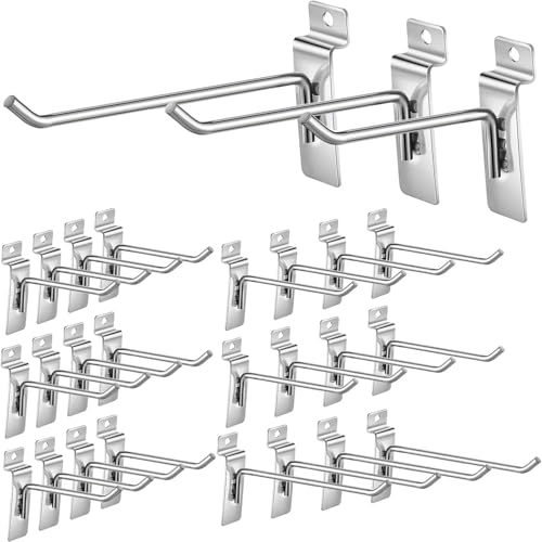Telituny Gancho para panel de pared, 25 uds. 150mm 6 pulgadas gancho para panel de pared soporte para productos de pared gancho para estante de tienda para Boutiques Supermercados Centros Comerciales
