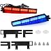 Red Blue Visors Lights, YITAMOTOR 2-16 LED 96W 15 Flash Patterns Emergency Visor Strobe Lights Split Windshield Interior Visor Lights Bar with Extended Bracket (18 Inch- Red&Blue)