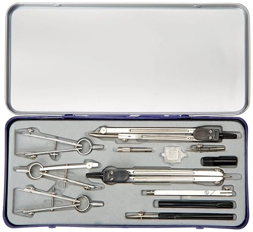 Image of Camel Cadet Engineering Geometry Box | Precision Math & Drawing Instrument Set for Engineering Students | Durable Compass, Scale, Protractor & Set Squares