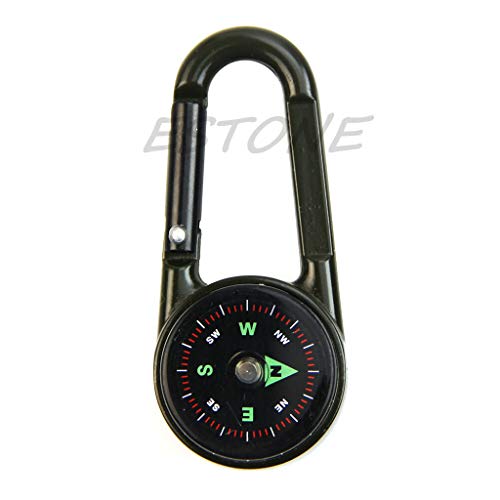Carabinero multifuncional metal con brújula y termómetro miniatura 3