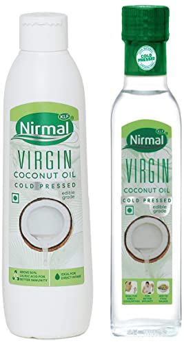 Image of KLF Nirmal Cold Pressed Virgin Coconut Oil | 250 ml & KLF Nirmal Cold Pressed Virgin Coconut Oil, 250 ml