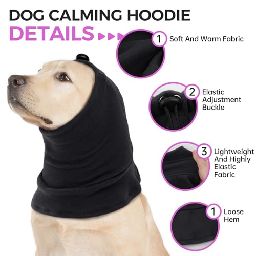 Bonaweite Dog Calming Hoodie Ear Wraps for Dogs, Dog Noise Cancelling Ear Muffs, Dog Head Warp Anxiety Relief Noise Protection, Dog Hematoma Ear Wrap, Dog Ear Covers for Bath Drying Grooming Bonaweite Dog Calming Hoodie Ear Wraps for Dogs, Dog Noise Cancelling Ear Muffs, Dog Head Warp Anxiety Relief Noise Protection, Dog Hematoma Ear Wrap, Dog Ear Covers for Bath Drying Grooming