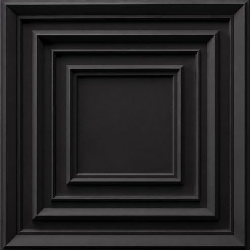 Image of Kayra Decor 3D PVC Wall Panels for Bedroom & Living Room | Accent Design | Black Color | 19.7 x 19.7 Inch | Pack of 12 | 32.28 Sq Ft
