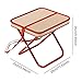 Lljsszr Folding Stool Seat Oxford Cloth Practical Fishing Stool Heavy Duty for Outdoor Backpacking Sports Events, Red