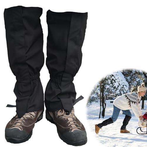 Hugwish Polainas Impermeables Senderismo, Polainas Senderismo, Accesorios de Senderismo/Caminar/Ciclismo (comprimido 40cm Largo)