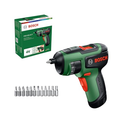 Bosch PSR SELECT Atornillador a batería (puntas, batería Compact Power BA 4V 2.0 Ah, caja de cartón)