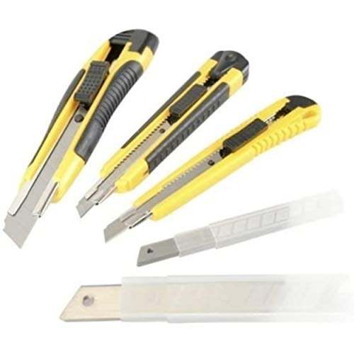 Cutters à Lame Rétractable Sécable Couteau Outil Bricolage x 3 + 23 lames Cover
