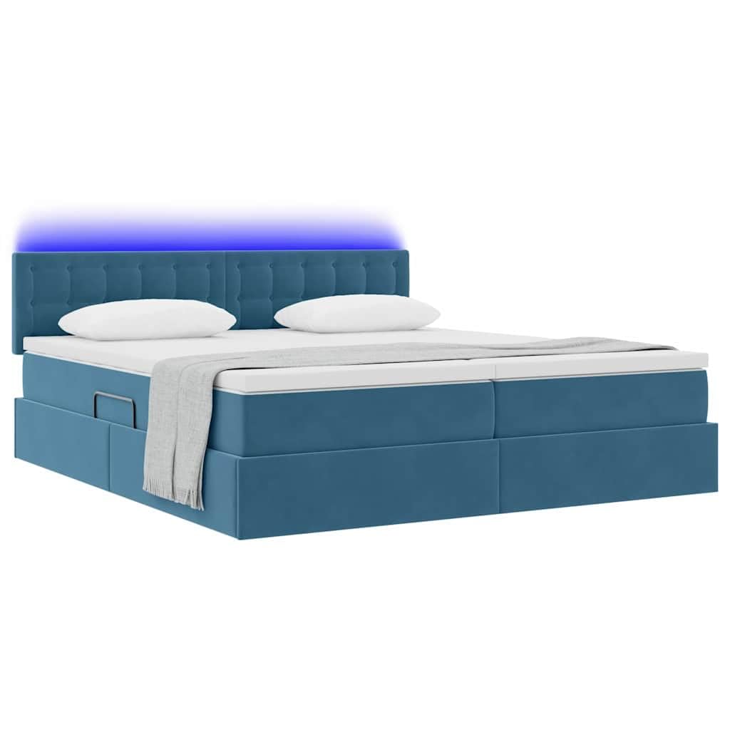 Velluto Blu Scuro Contenitore Idraulico Rettangolare 200 x 200 cm