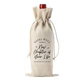 New Beginning New Business Owner Gifts Wine Bag, Going Away Gifts For Coworkers Women Friends, Pairs Well with a New Chapter of Your life