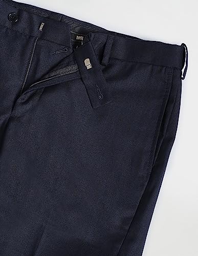 Image of Arrow Men's Solid Twill Wool Blend Slim Fit Trousers