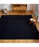 [ニッセン] まるで猫!のような洗えるモフモフキルトラグ(猫Feel) 黒猫 約90×130cm