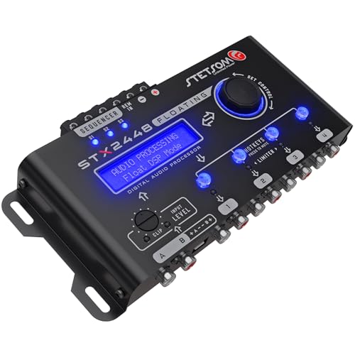 Image of Stetsom STX2448 FLOATING PRO - Full Professional DSP, Digital Signal, Processor PRO, Crossover & Graphic Equalizer 15 Bands, Remote Sequencer, Subharmonic Bass, RCA & HIGH Input, Limiter Peak & RMS