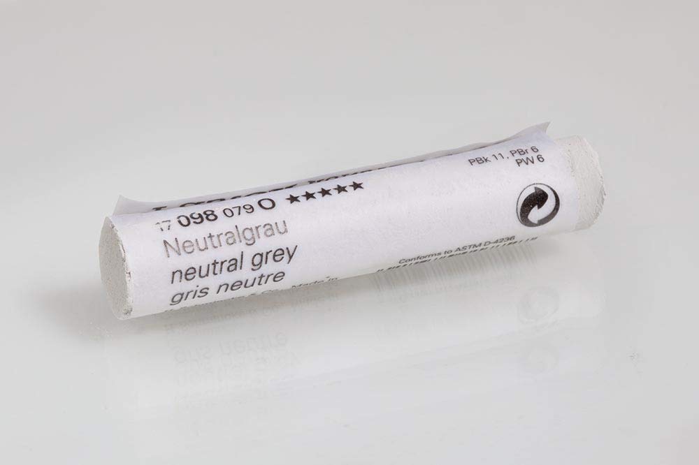 Schmincke - Pastel, 17098079, stick in the color neutral grey, handmade pastels, brilliant, velvety matt, highly lightfast colors