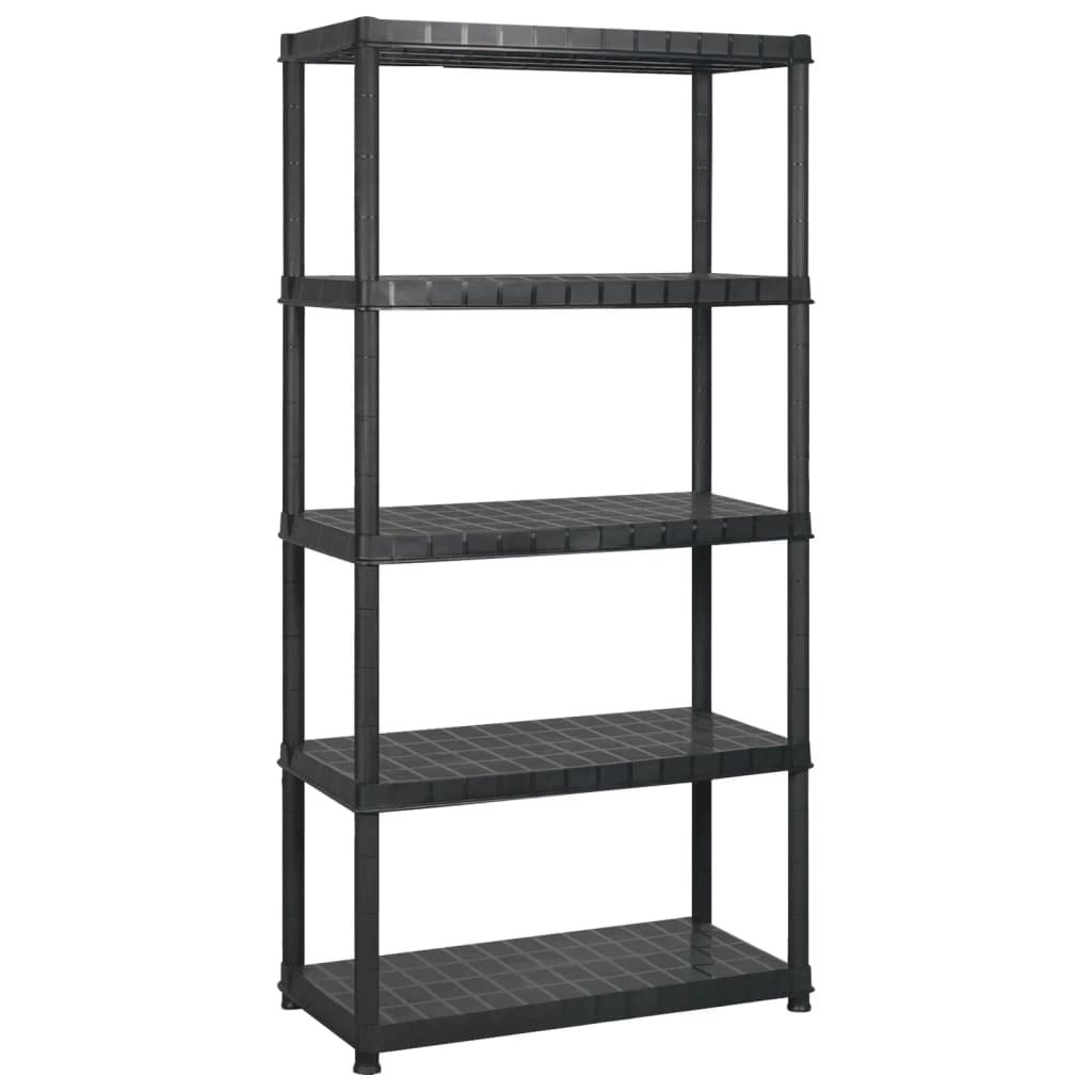 Étagère de Rangement à 5 Niveaux Noir 340x40x185 cm Plastique,Entreprise & Industrie,Stockage Industriel,Étagères industrielles,32.4 kg-3059861