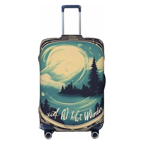 Not All Who Wander Are Lost 1 Print Suitcase Covers Personalized Luggage Protector Elastic Washable Travel Gear Cover