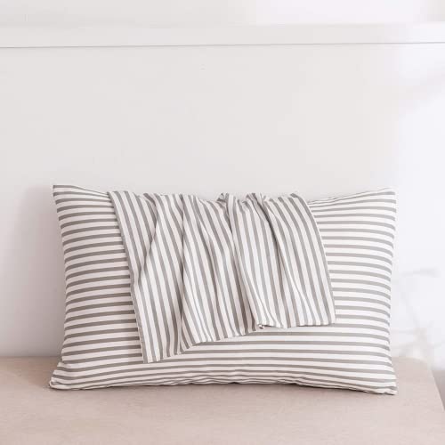 Jellymoni 100% Natural Cotton Striped Standard Pillowcases Set thumb #1
