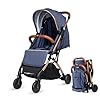 Baby Pram & Pushchair, Lightweight Cabin Approved Stroller, Travel Buggy Pram for Newborn Toddlers Birth to 36 Months (Navy)