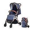 Baby Pram & Pushchair, Lightweight Cabin Approved Stroller, Travel Buggy Pram for Newborn Toddlers Birth to 36 Months (Navy)