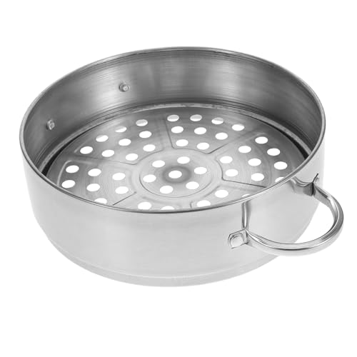 Hemobllo Cesta Vapor Acero Inoxidable Resistente al Calor con Orificios Finos para Cocción Rápida y Uniforme para Bollos Mariscos y Verduras al Vapor