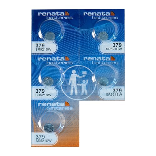Renata Baterías 379 Silver Oxide para Relojes 5 Pack