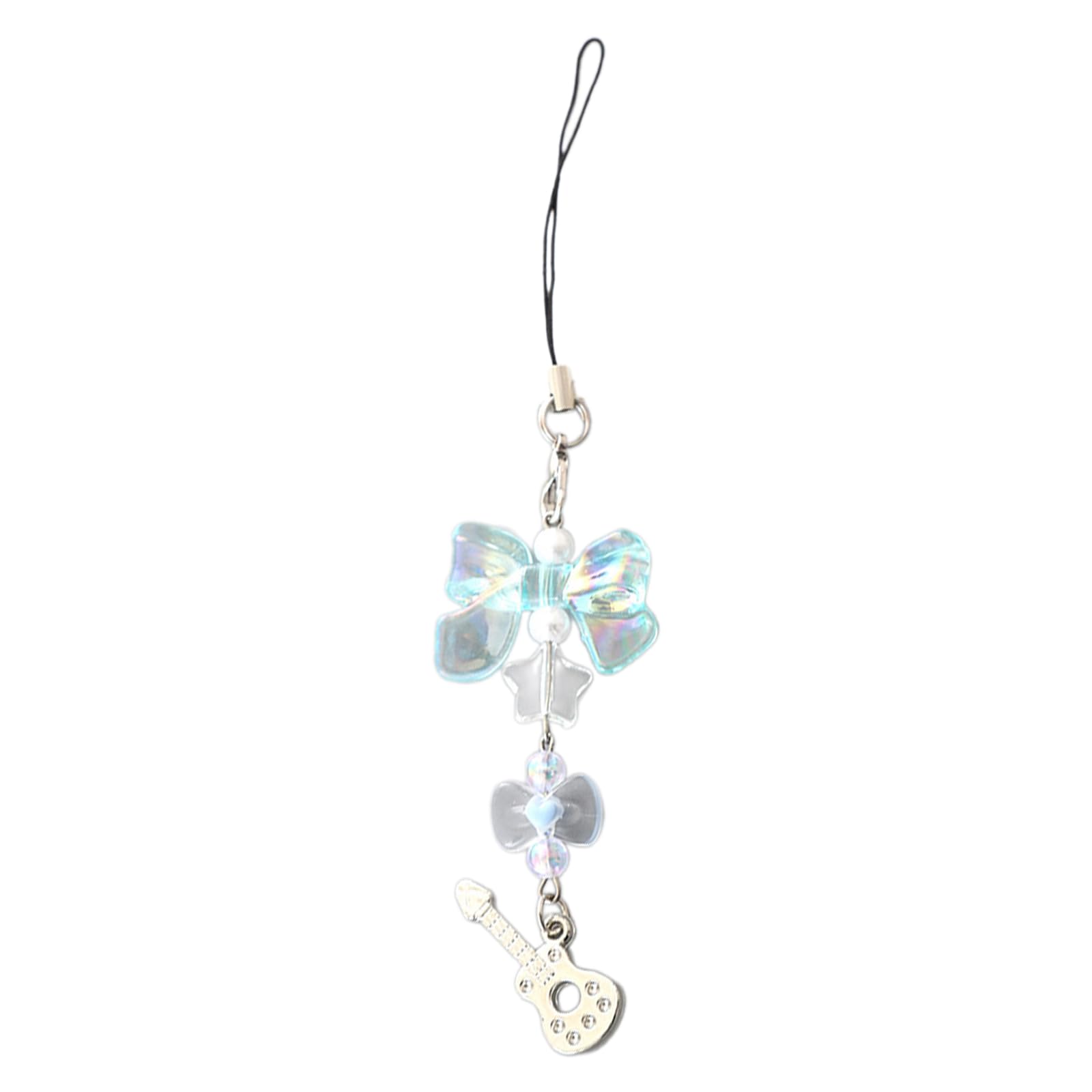 NEWFT Bowknot Phone Charm Strap Detachable Keychain Pendant Butterfly Lanyard