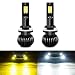 CIIHON 881 880 LED Fog Light Bulb 3030SMD 35W CREE Not Headlight 1900LM Dual Color 6000K White 3000K Yellow 886 896 DRL Lights Bulbs Replacement Pack of 2, 1 Year Warranty