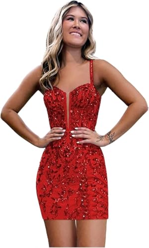 Sparkly Sequin Homecoming Dresses for Teens 2025 Spaghetti Strap Short Prom Dress