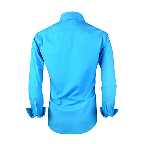 Alex Vando Mens Dress Shirts Regular Fit Long Sleeve Stretch Business Dress Shirts for Men
