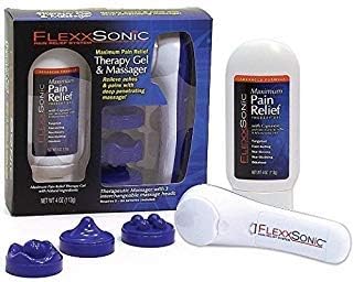 Pain Relief Gel & Therapeutic Handheld Massager Combo - Ointment Arnica Gel for Arthritis - Pain Relief Massager - Natural Pain Reliever for Muscle Joint and Back Pain, Tendon and Lower Back Ache