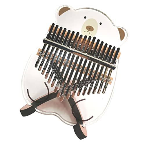 SUPVOX 17-key Crystal Kalimba: Chic Finger Piano for Boys and Girls Beginner Thumb Piano Cartoon Animal Design Portable and Sturdy