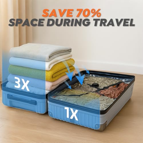 Vacbird Vacuum Storage Bags, 15 Pack Reusable Space Saver Bags for Travel and Home