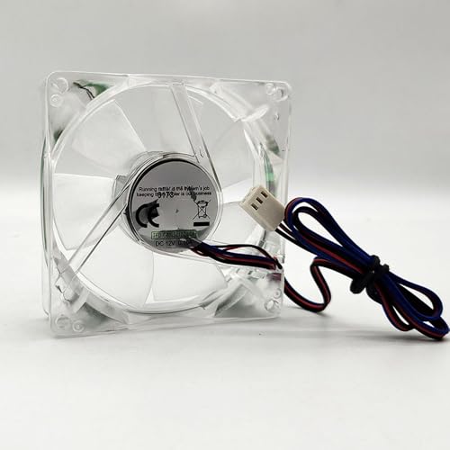 TFD-C8025L12ZLD4 8025 12V 0.10A 8CM 3-wire 3P transparent luminous cooling fan.