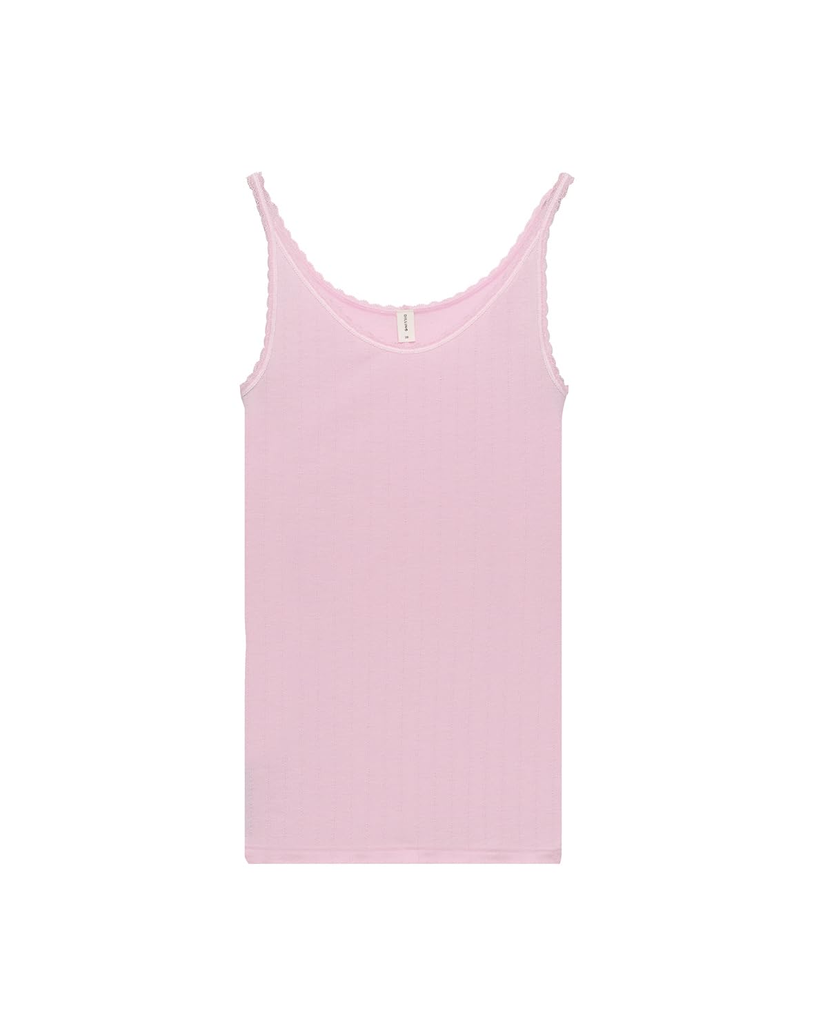 Dilling Pointelle Women's Merino Wool/Silk Tank Top, strawberry milkshake, 16