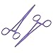 PRECISE CANADA Colorful Stainless Steel Hemostat Forcep Hair Pull Forcep Bend Head and Straight Head kit