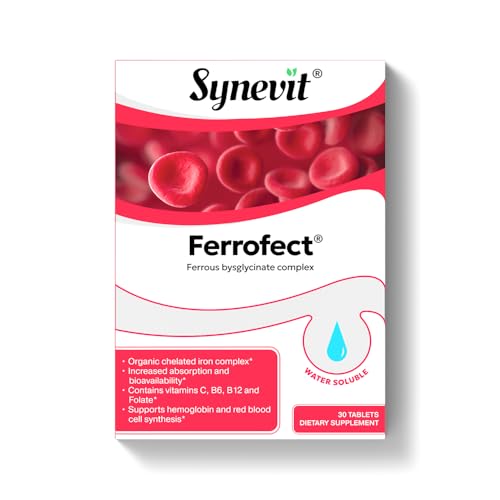 Ferrofect® Iron Supplement Tablets for Men & Women, Supports Red Blood Cell Production, Immune & Bone Strength | 30 Tablets