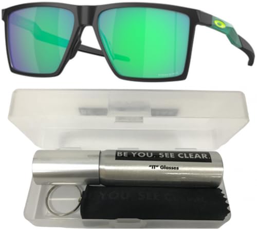 Oakley OO9482 Sunglasses Bundle: OO 9482 FUTURITY SUN 948202 Satin Black/Prizm Jade Policarbonate Standard and Eyewear Cleaning Kit2
