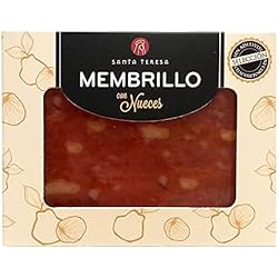 Santa Teresa - Dulce De Membrillo Con Nueces Artesano Elaborado Solo Con Fruta Fresca. Sin Conservantes Ni Aditivos Artificiales. Carne De Membrillo Totalmente Natural. Formato De 310 Gr.