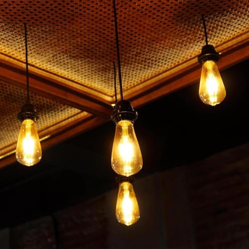 Image of wipro Garnet 6W A60 LED Filament Bulb | Decorative LED Bulb for Home & Office Decoration | Energy Efficient Filament Bulb comes with In-Built Surge Protection | E27, 2700K(Warm White, Pack of 1)