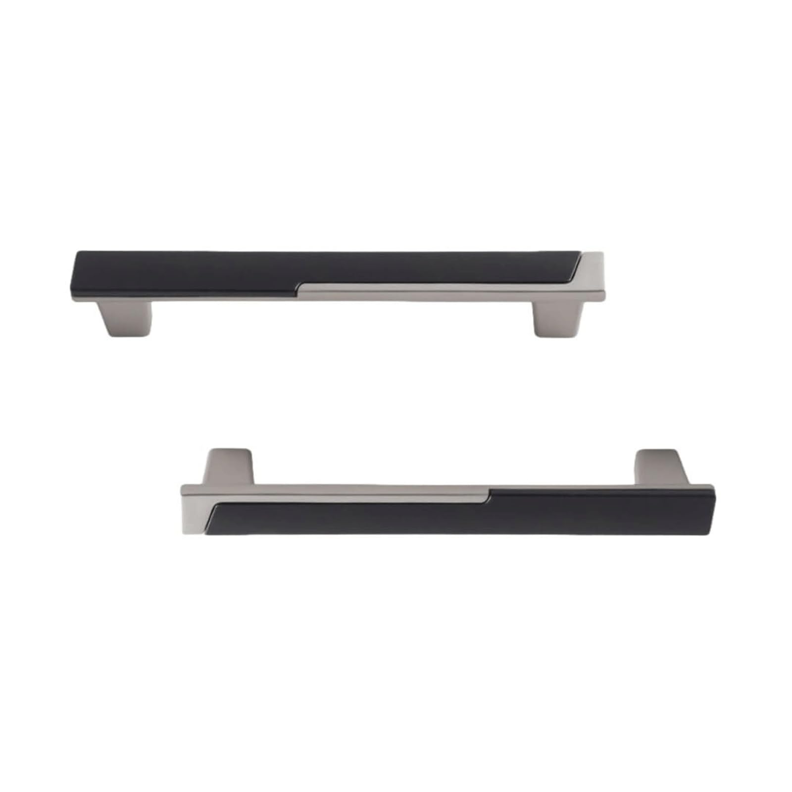 LCANALLYMS Kitchen Cabinet Handles, 2 Pack Cabinet Handles Modern Zinc Alloy Dresser Knobs Drawer Pulls for Cupboard Closet Bathroom Kitchen Hardware(Black,128 mm)